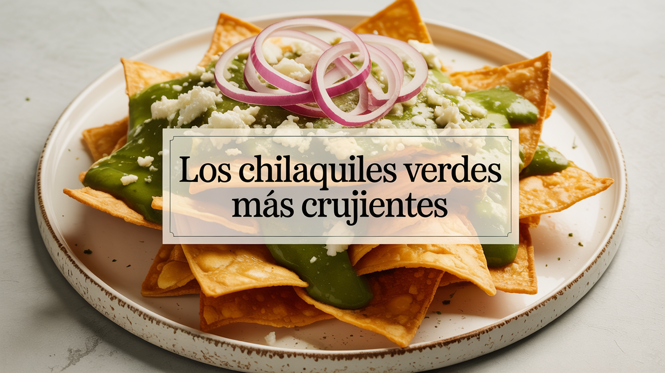 Los chilaquiles verdes más crujientes se logran con totopos horneados y salsa caliente
